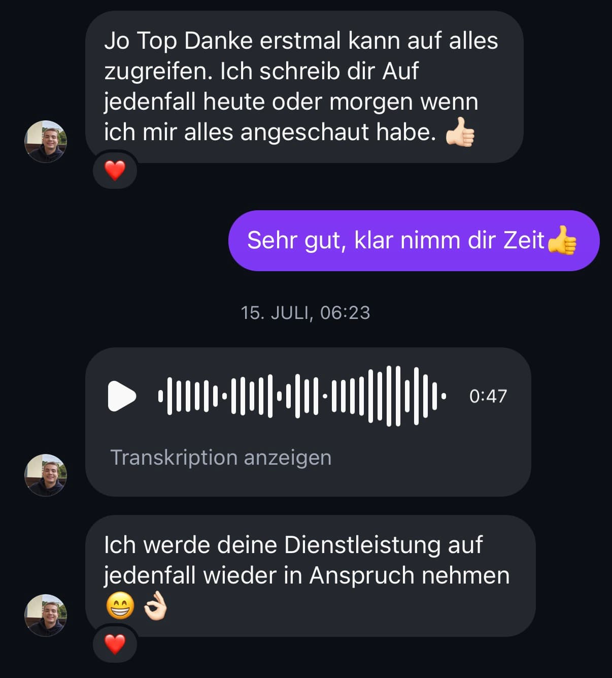 Feedback zur Blutbild- und Stack-Analyse